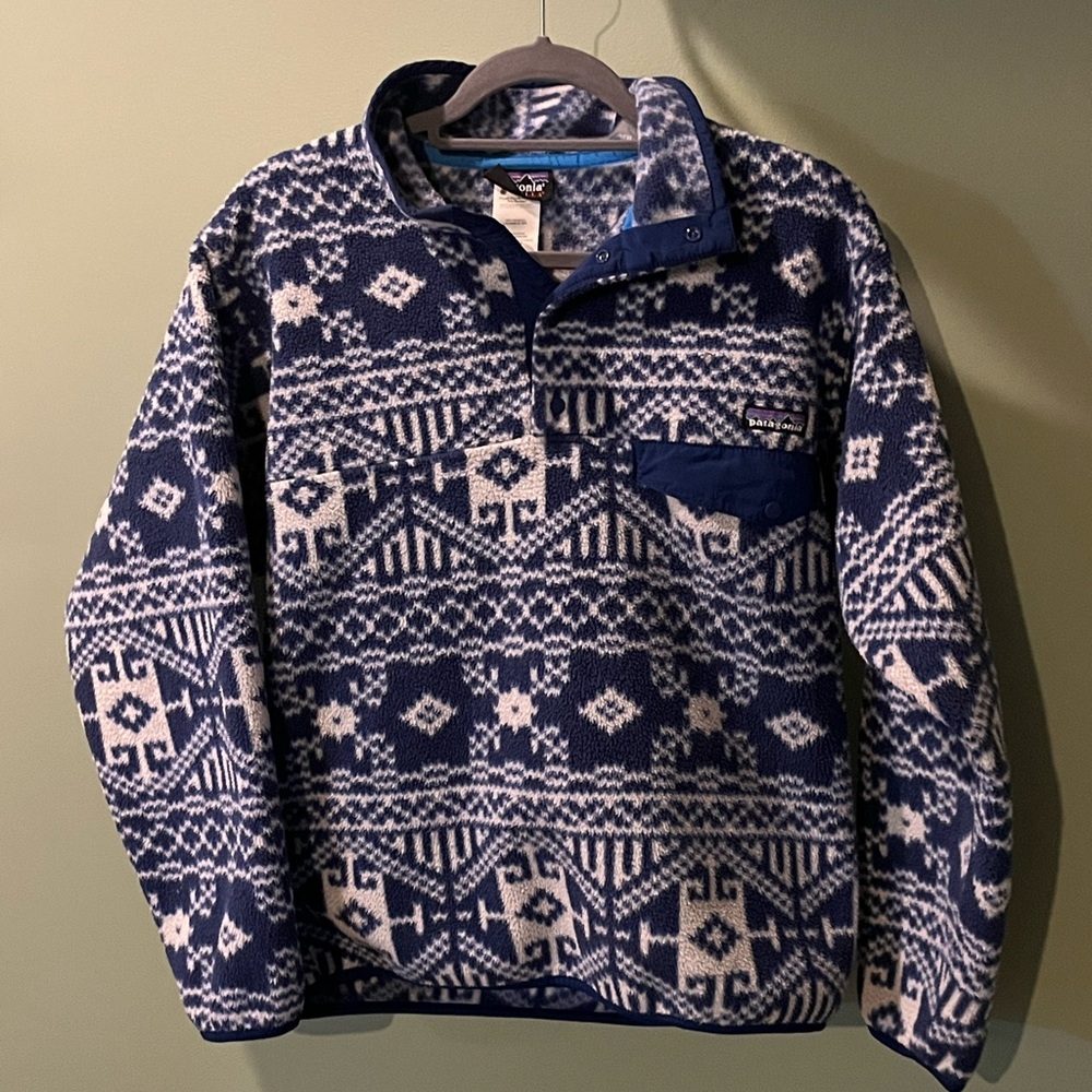Vintage Patagonia Men’s S Aztec Fleece Snap Synchilla - Picture 2 of 7
